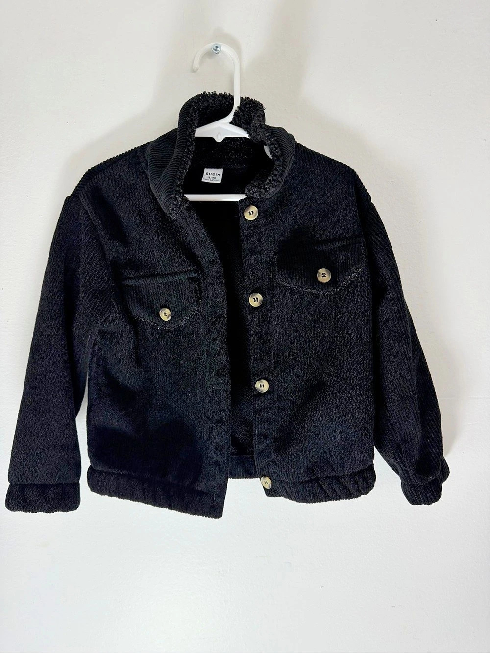 SHEIN Black Teddy Jacket Size Small